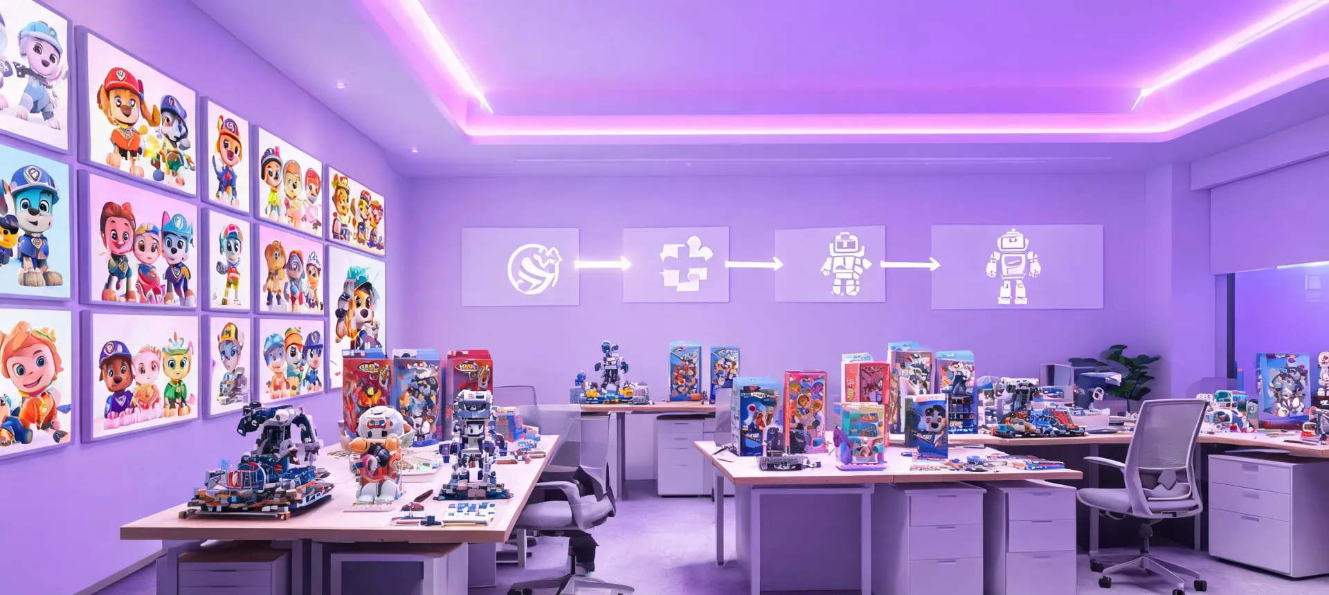 Spin Master retail planning wall
